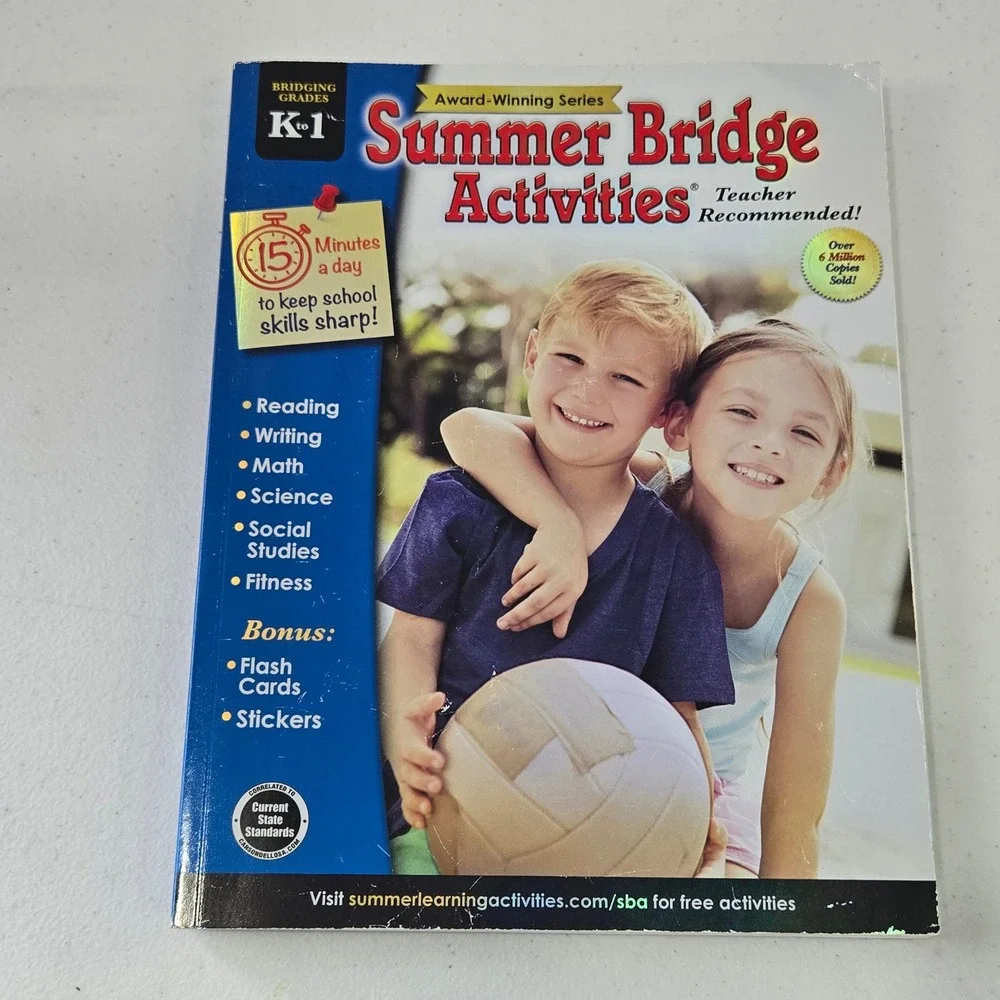 Summer Bridge Activities Bridging Grades K to 1 Workbook Carson Dellosa 704696